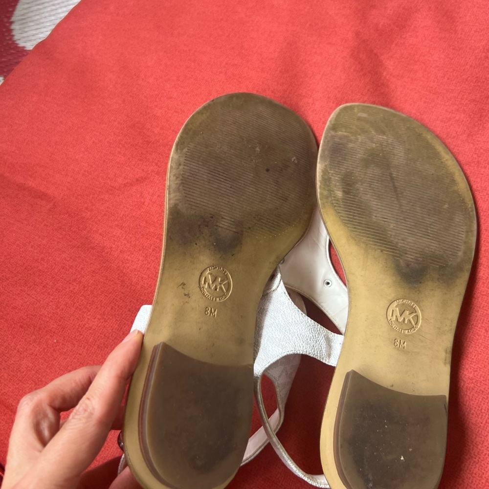 Michael Kors Metallic Silver Sandals - Picture 5 of 6